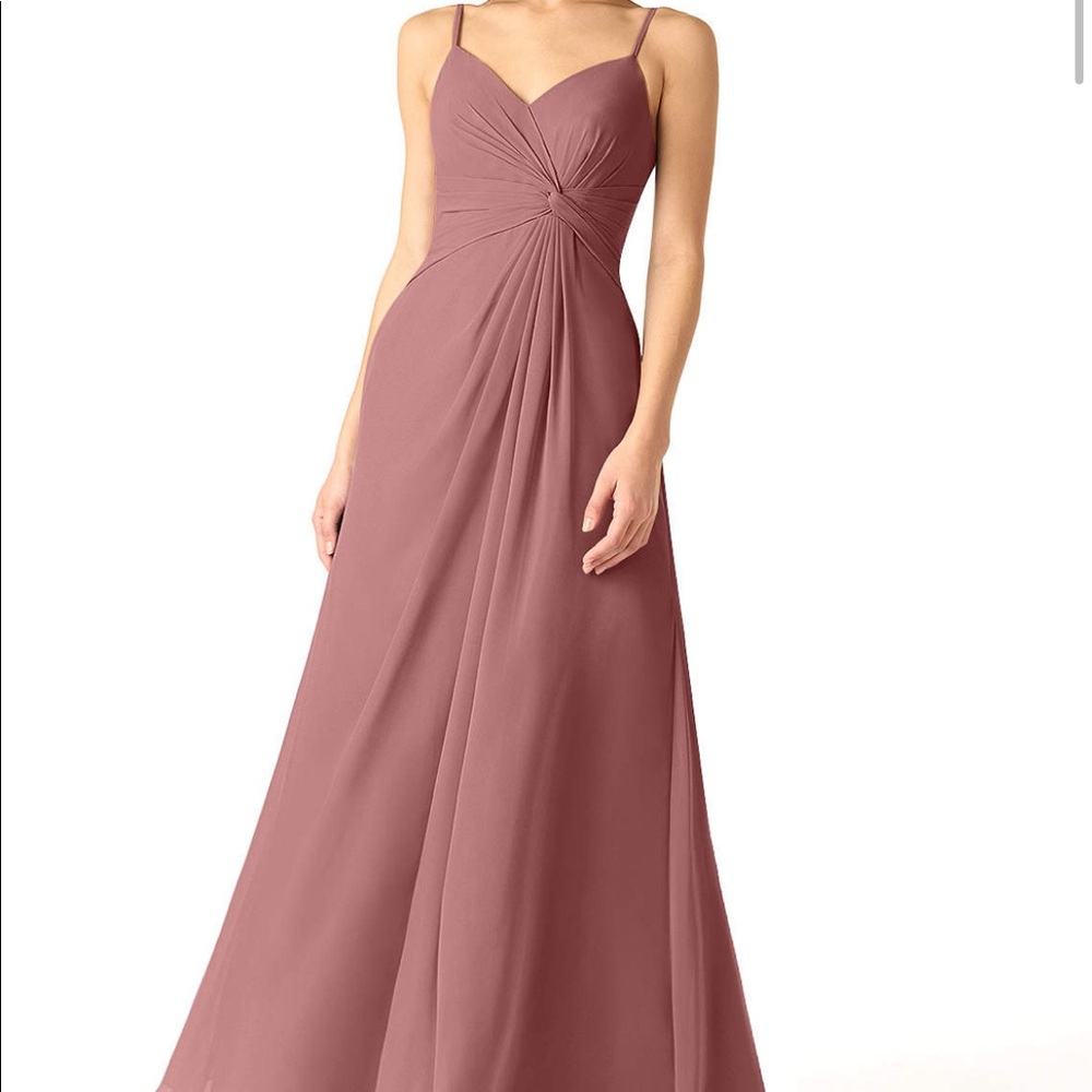 NWT Azazie Aubrielle Desert Rose Bridesmaid Dress